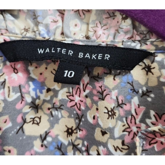 Walter Baker Women's Adriana Long Sleeve Floral Dress Boho style Size  10 - Picture 7 of 13